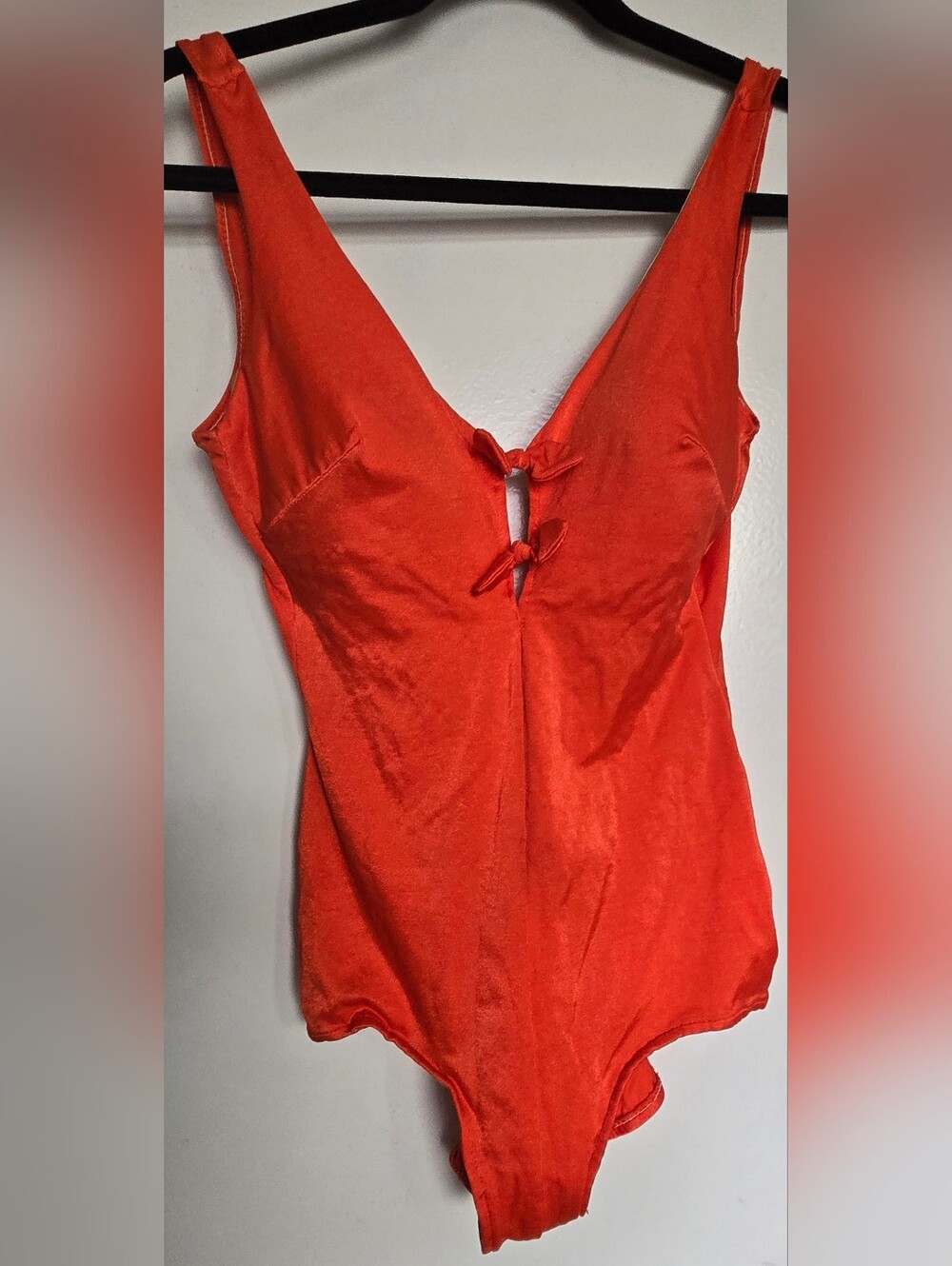Vintage Orange One Piece Swimsuit